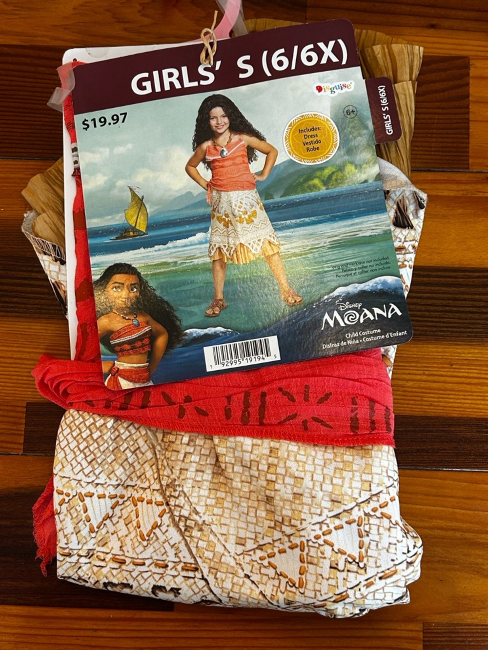 Disguise Girls Red & Cream Moana-Inspired One-Piece Costume
